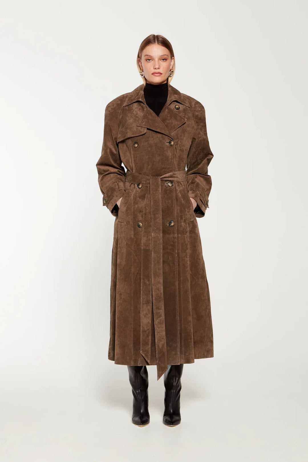 Faux Suede Winter Jacket for Women - Sorina-S-The Livary