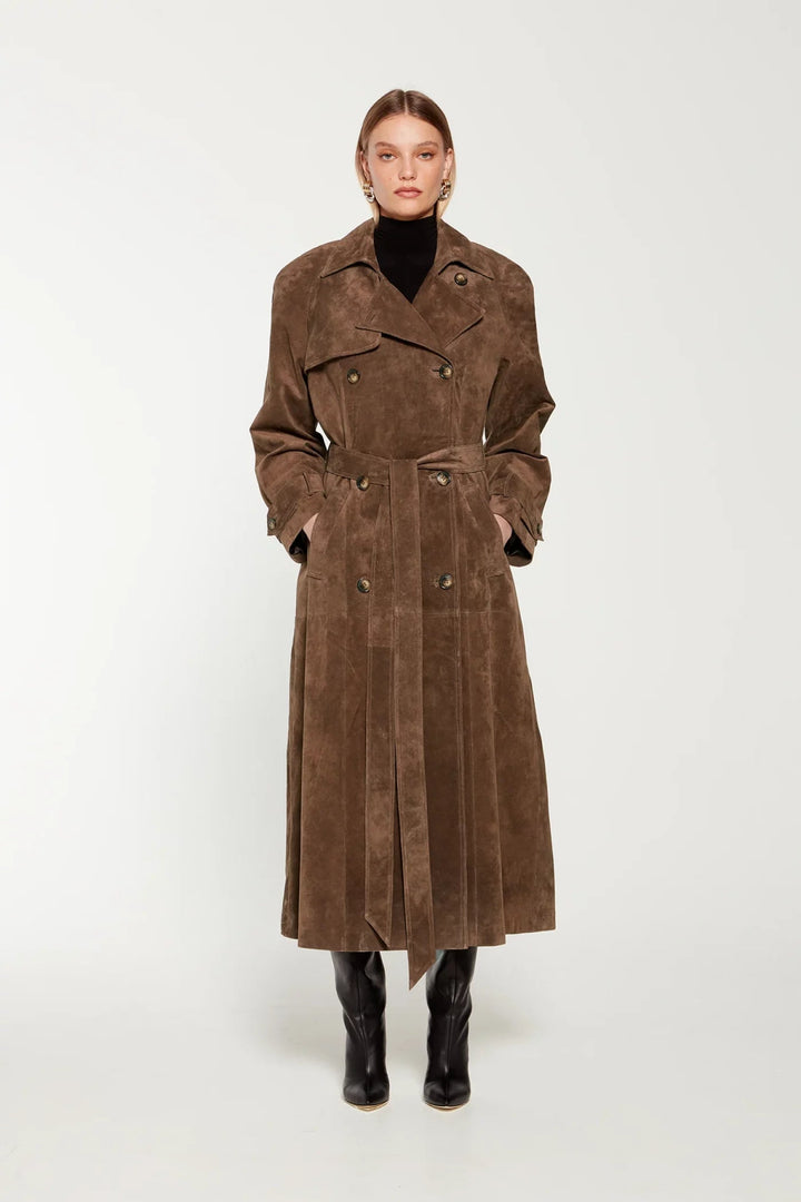 Faux Suede Winter Jacket for Women - Sorina-S-The Livary