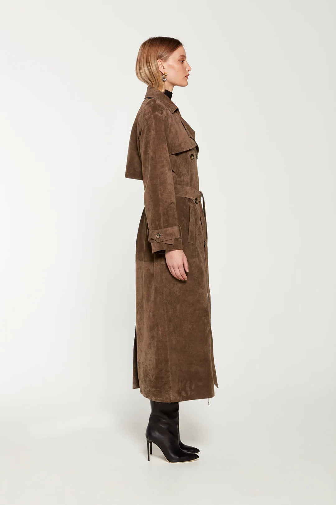 Faux Suede Winter Jacket for Women - Sorina-S-The Livary