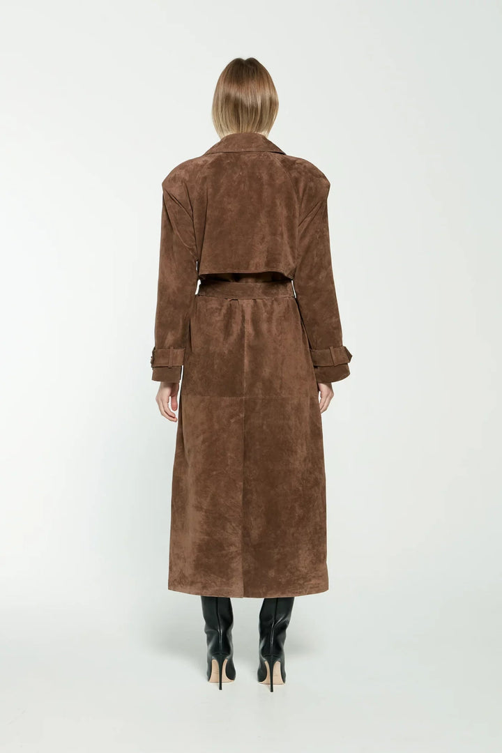 Faux Suede Winter Jacket for Women - Sorina-S-The Livary