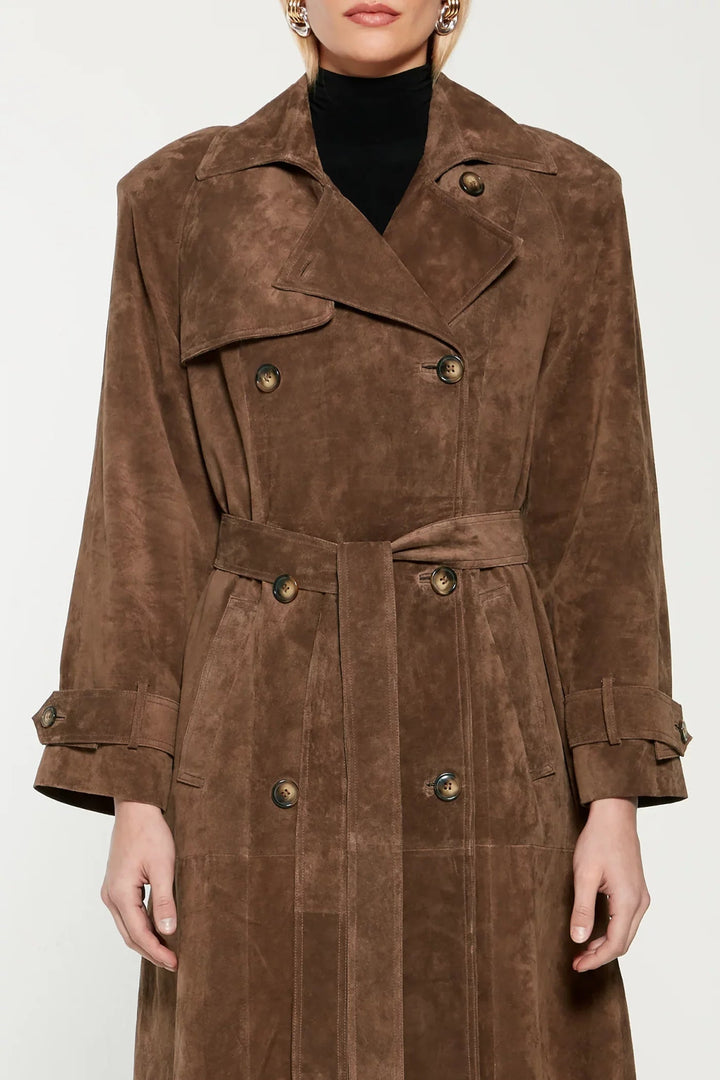 Faux Suede Winter Jacket for Women - Sorina-S-The Livary