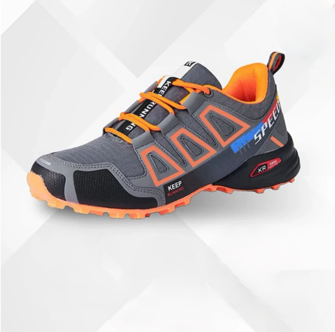Orthopaedic trekking and hiking shoes - Alpena-Grey-Orange-2.5-The Livary