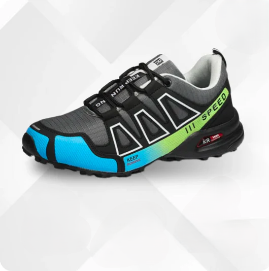 Orthopaedic trekking and hiking shoes - Alpena-Black-Blue-2.5-The Livary