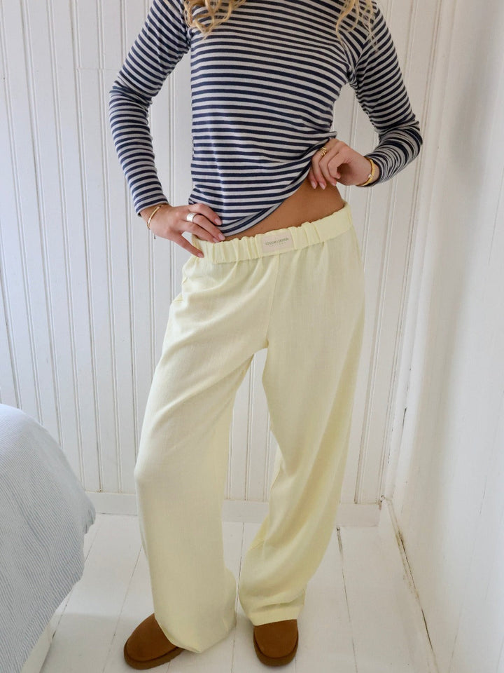 Soft Organic Cotton Lounge Trousers – Sienna-Yellow-XS-The Livary