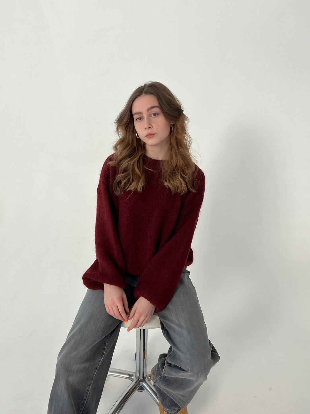 Soft Women's Sweater with Loose Fit - Aurena-Blue-XS/S-The Livary
