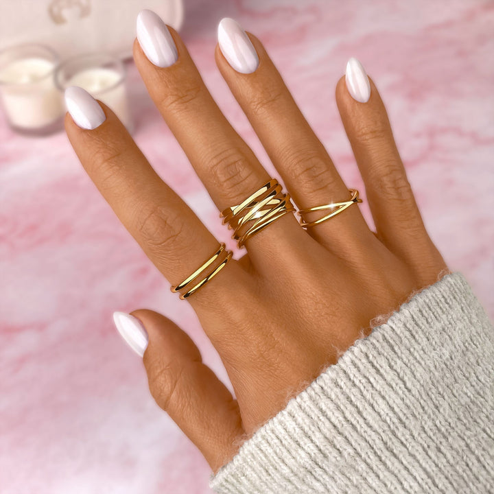 Open Double Ring - Amaya-Gold-The Livary