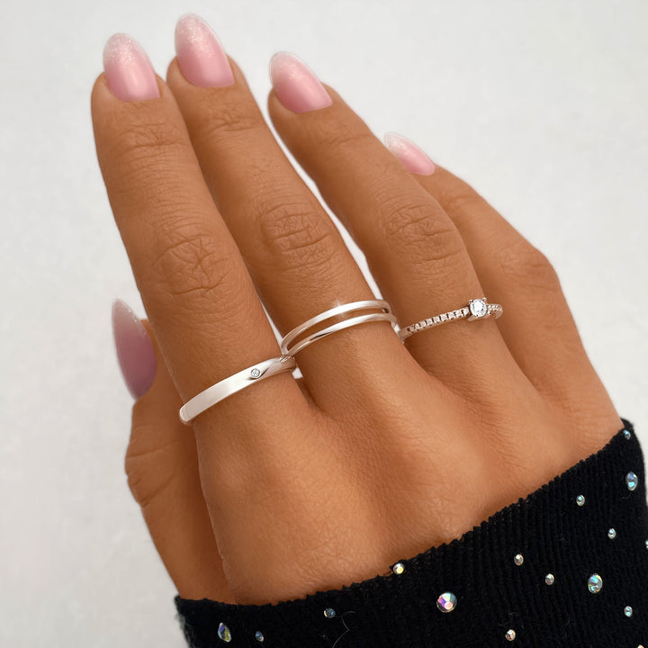 Open Double Ring - Amaya-Gold-The Livary