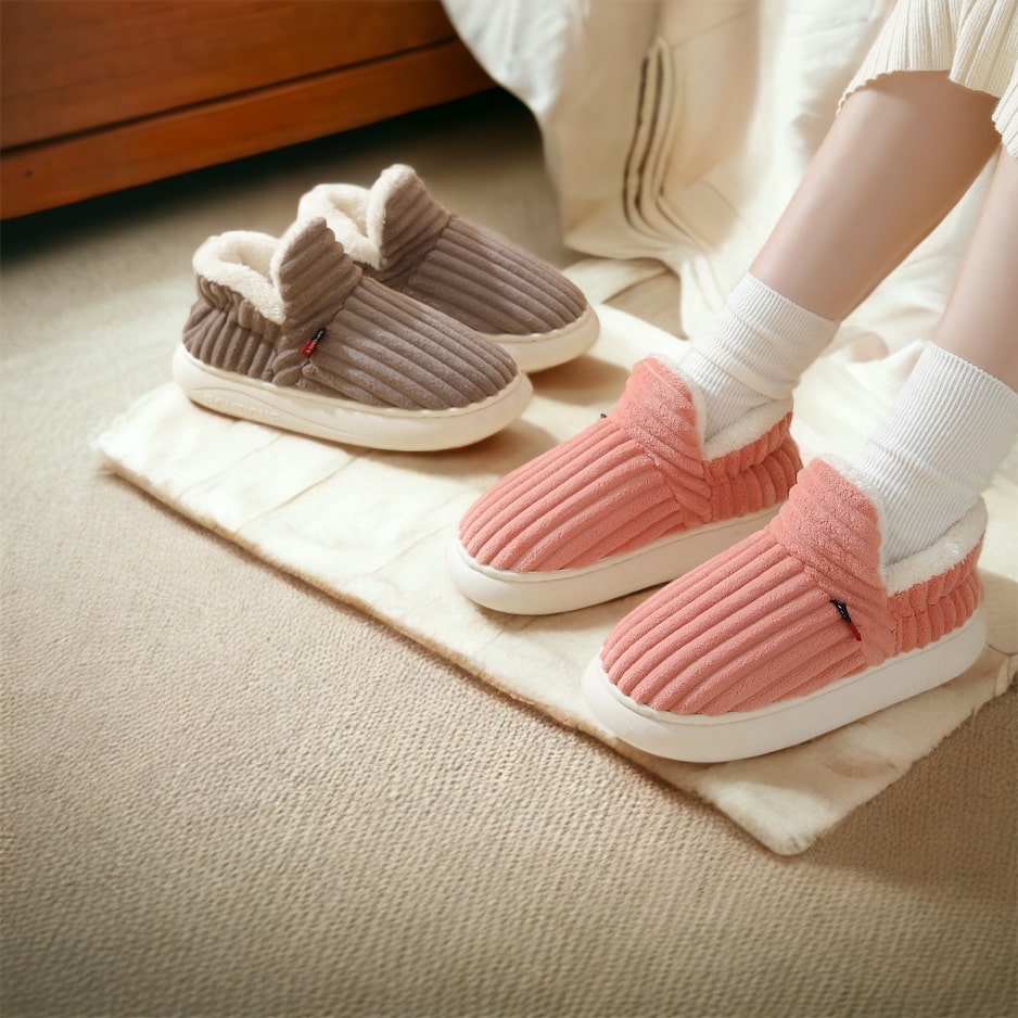 Luxury Winter Slippers - Elise-Green-3.5-4.0-The Livary