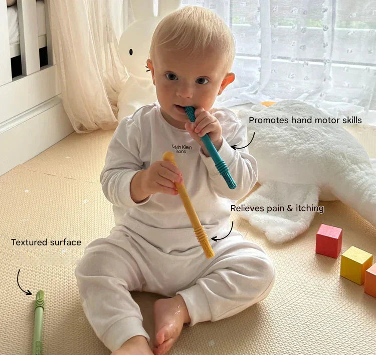 Soothing Teething Tube for First Teeth - ChewyCalm-Pink-The Livary