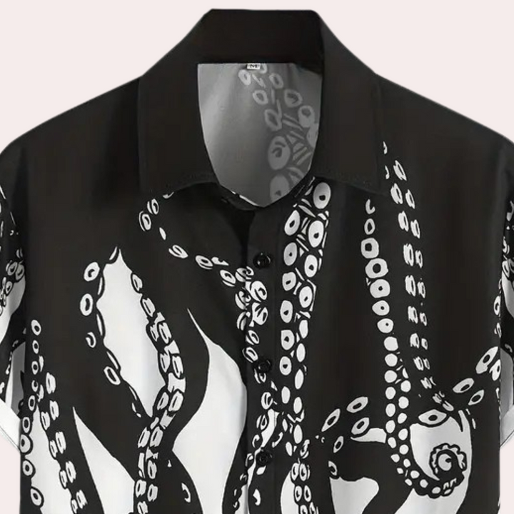Casual Printed Shirt for Men - Luca-S-The Livary