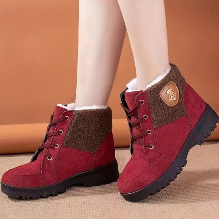 Warm Lined Winter Boots for Women - Sienna-Red-2.5-The Livary