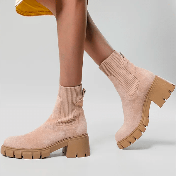 Stylish Suede Winter Shoes for Women - Eloise-Grey-2-The Livary
