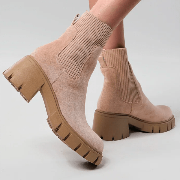 Stylish Suede Winter Shoes for Women - Eloise-Grey-2-The Livary