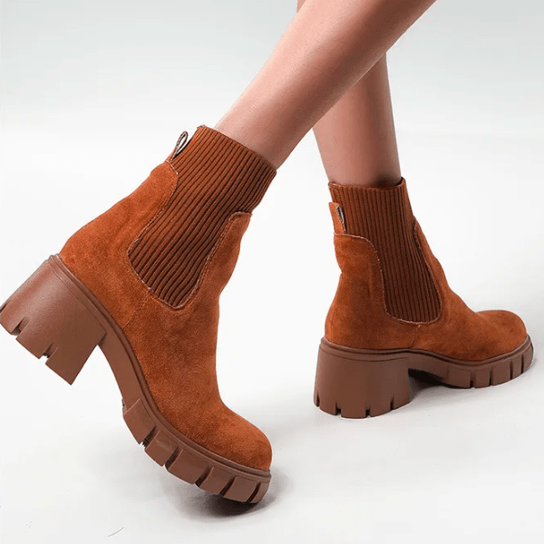 Stylish Suede Winter Shoes for Women - Eloise-Grey-2-The Livary