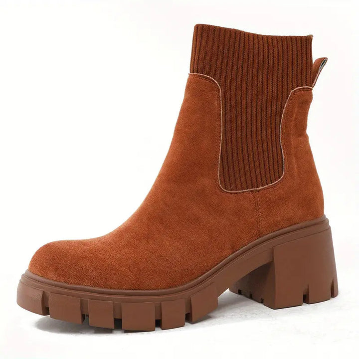 Stylish Suede Winter Shoes for Women - Eloise-Brown-2-The Livary