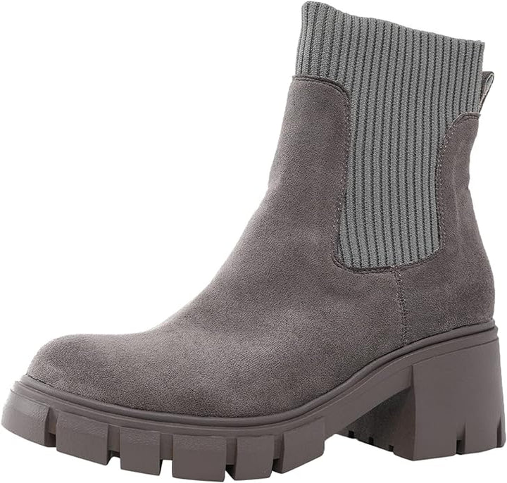 Stylish Suede Winter Shoes for Women - Eloise-Grey-2-The Livary