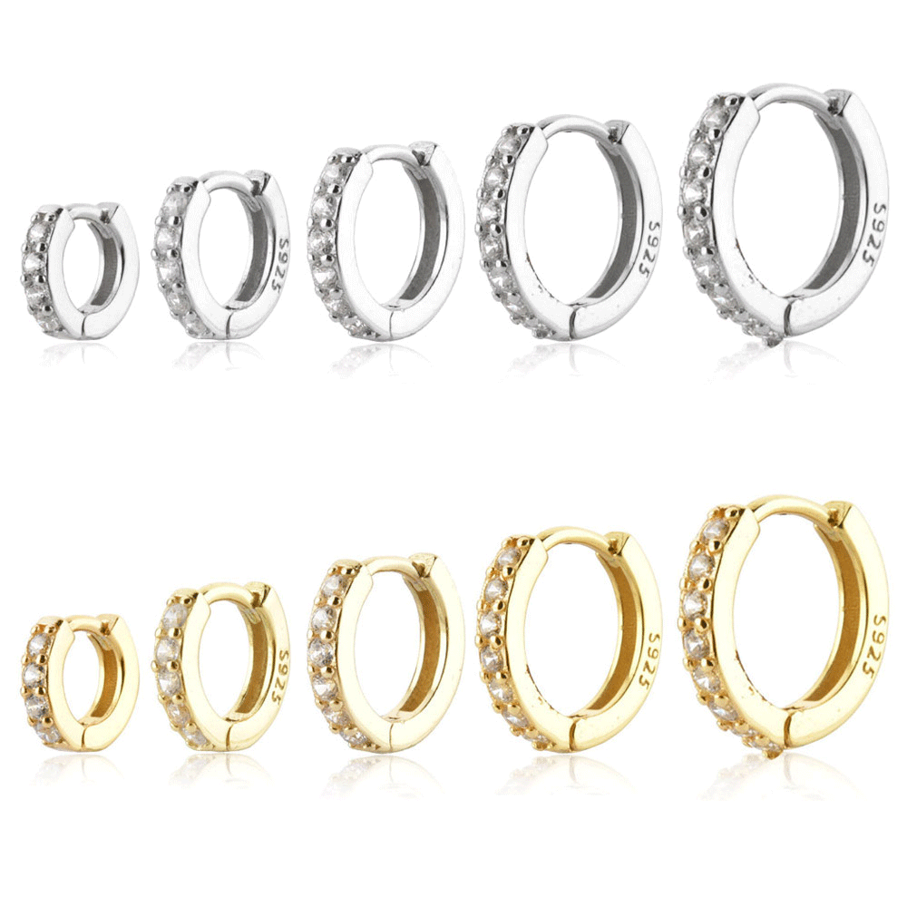Sparkling Pave Earrings - Lumina-Gold-6mm-The Livary