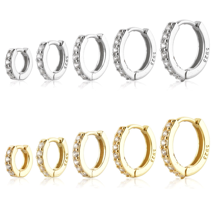 Sparkling Pave Earrings - Lumina-Gold-6mm-The Livary