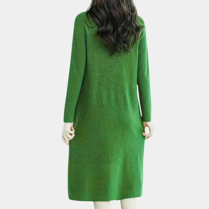 Knit Midi Dress - Mirelle-Apricot-The Livary