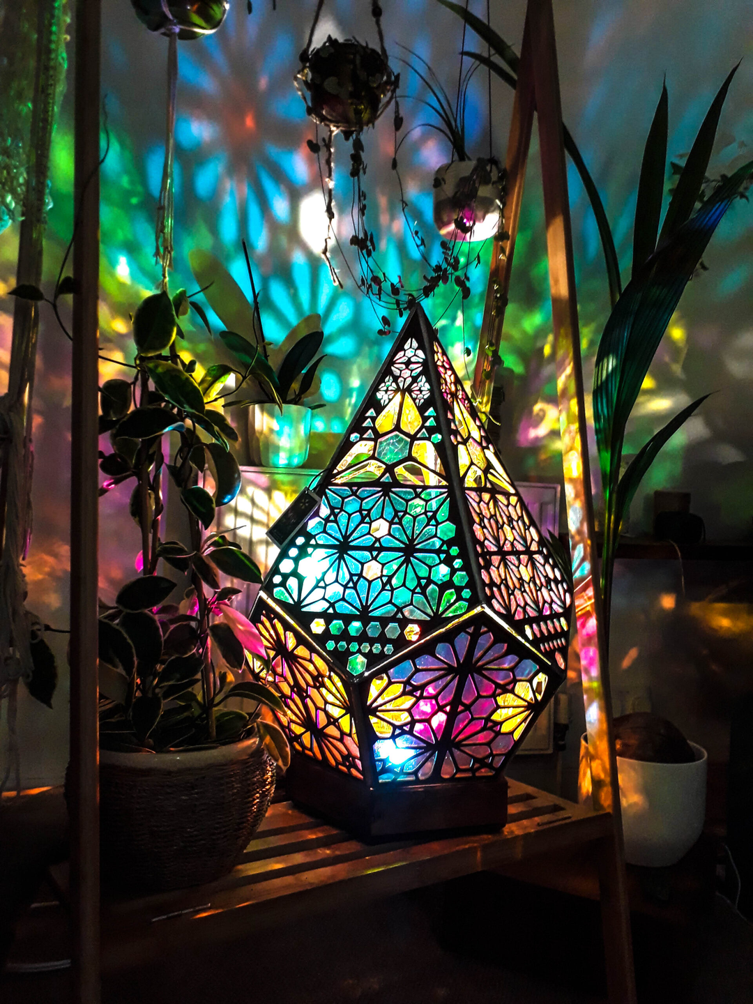 Stained Glass Style LED Table Lamp - LumiAura-The Livary