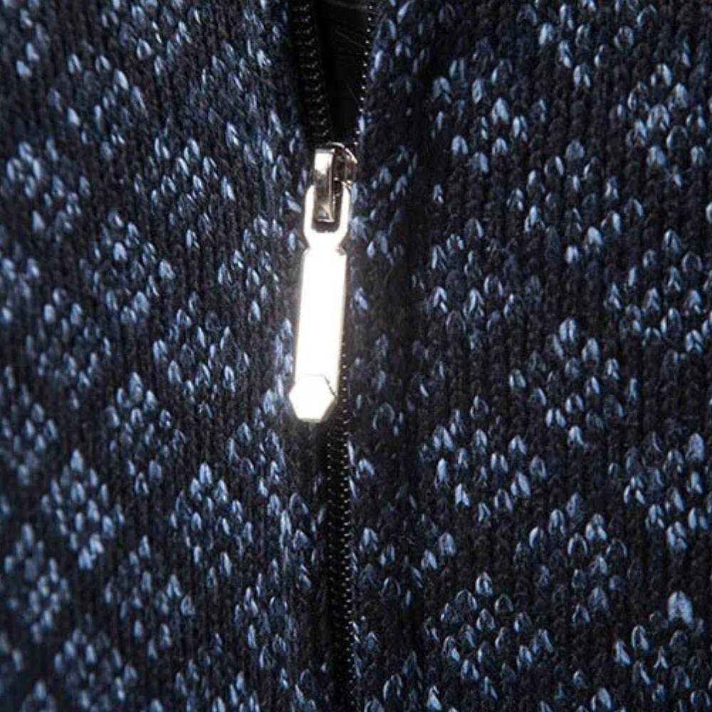 Runia - Knitted Cardigan for Men-Blue-grey-S-The Livary