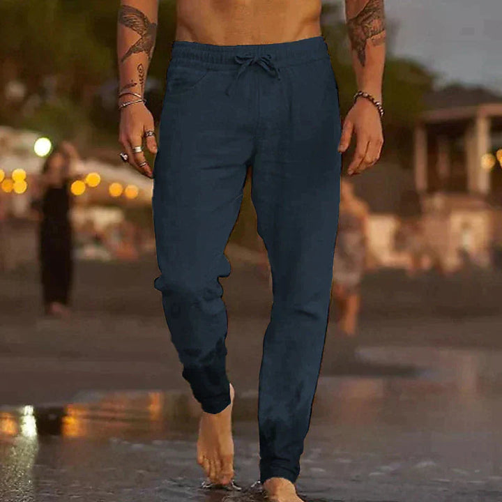 Casual Linen Trousers for Men – Luca-Dark blue-S-The Livary
