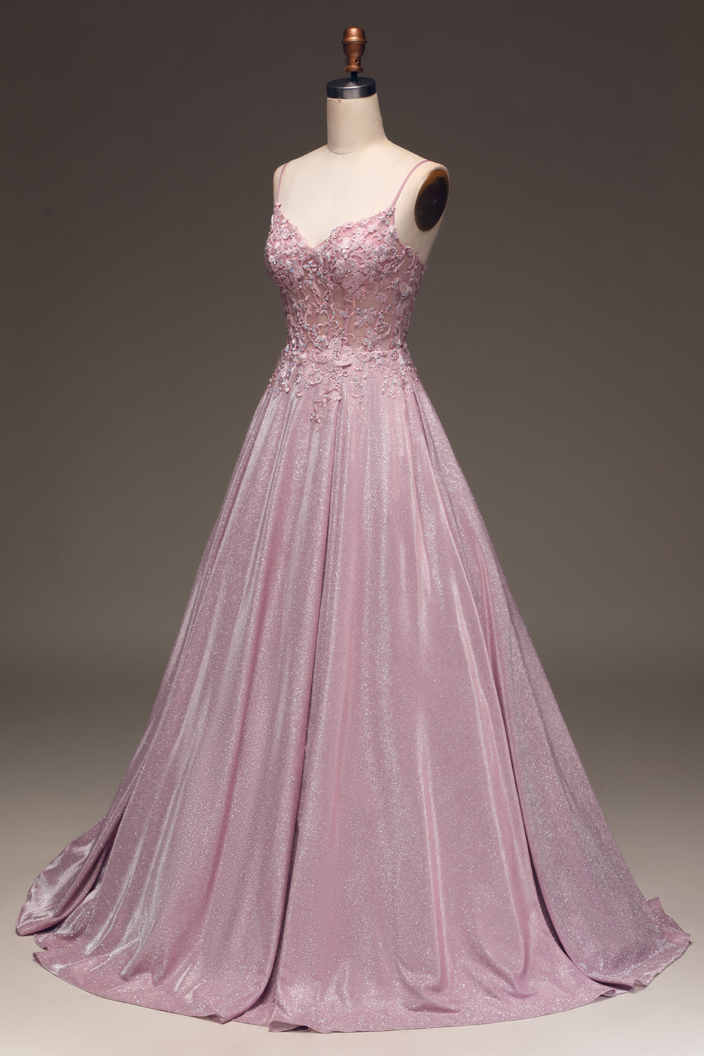 Glistening Blush A-Line Ballgown - Clara-Blush Pink-EU32-The Livary