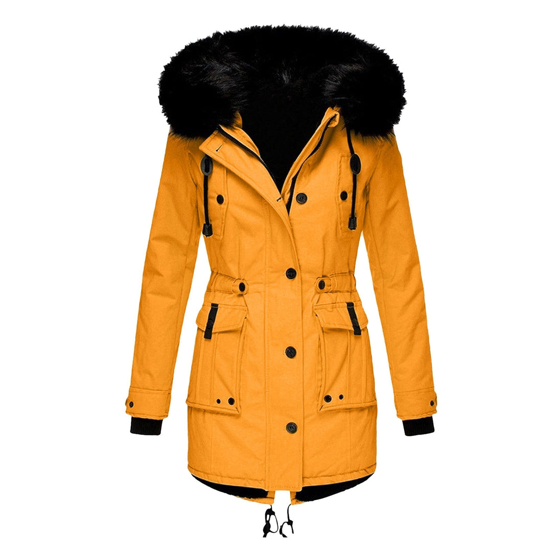 Stylish Women's Winter Coat - Elise-Ochre yellow-S-The Livary