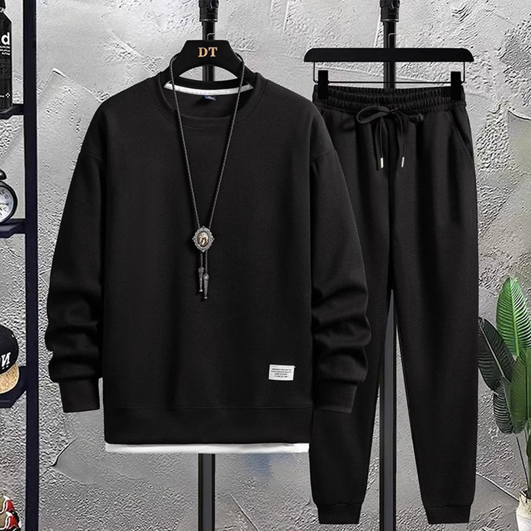 Stylish Men's Tracksuit - Mason-Black-M-The Livary