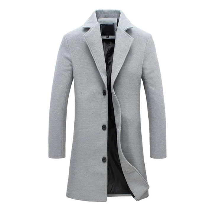 Long Winter Coat for Men - Noah-Light grey-M-The Livary