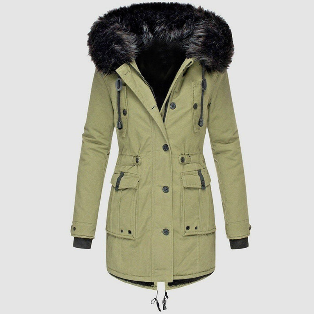 Stylish Women's Winter Coat - Elise-Green-S-The Livary