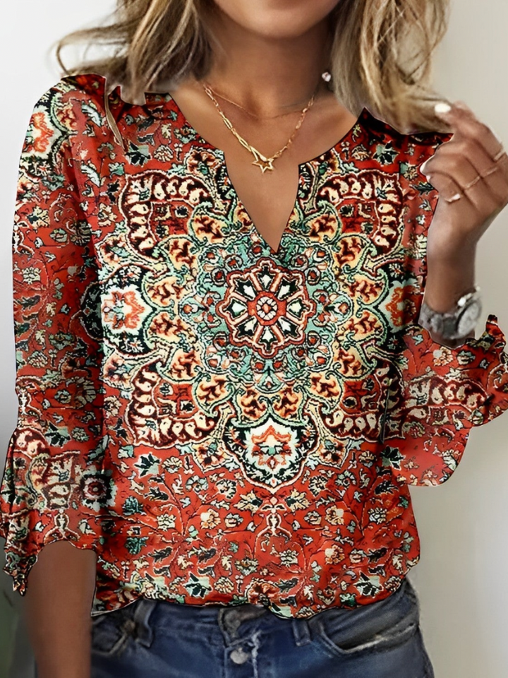 Printed Top - Mila-S-The Livary