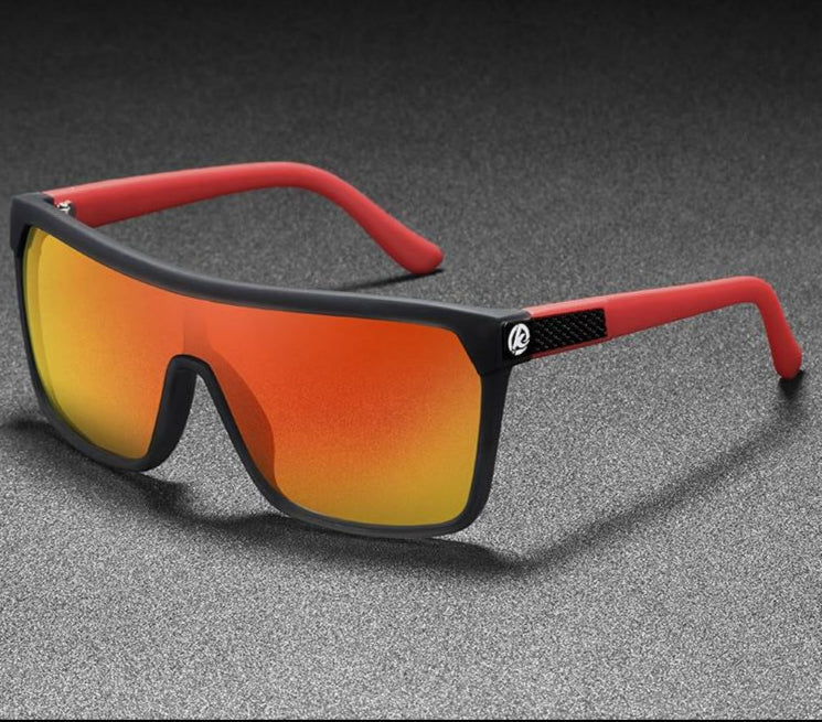 Men's sunglasses with UV protection and flexible frame – Jonas-Orange-The Livary