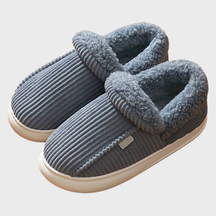 Warm and Comfortable Ladies' Slippers - Livia-Blue-3.5-The Livary