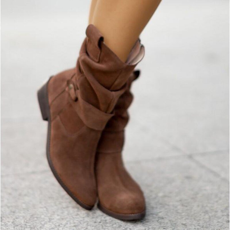 Comfortable Ankle Boots for Women - BellaStep-Dark brown-2.5-The Livary