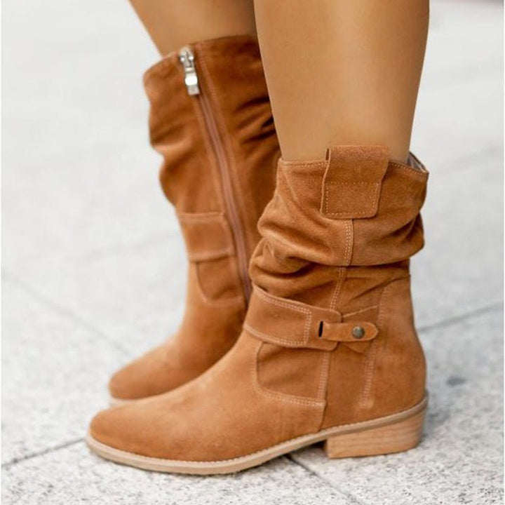 Comfortable Ankle Boots for Women - BellaStep-Yellowish-brown-2.5-The Livary