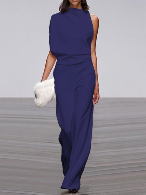 Trendy Sleeveless Jumpsuit - Mira-Dark blue-4-The Livary