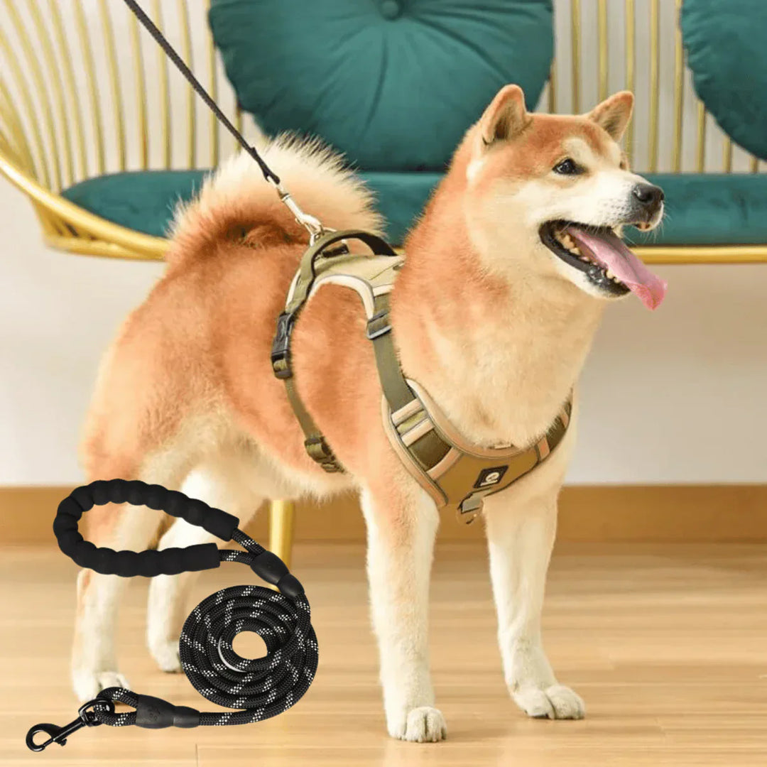 Anti-Trek Dog Harness with Comfort Padding – PullFree-Khaki-S (3-7 Kg)-The Livary