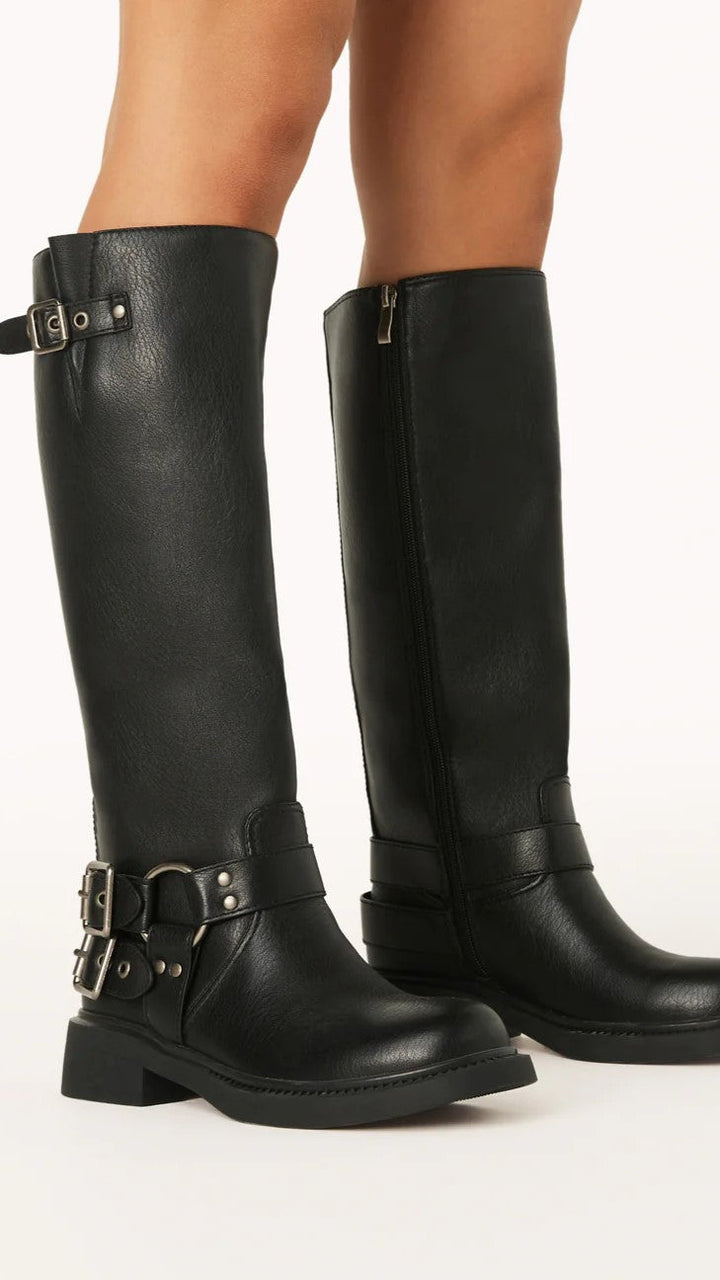Cool Black Combat Boots - Aris-3-The Livary