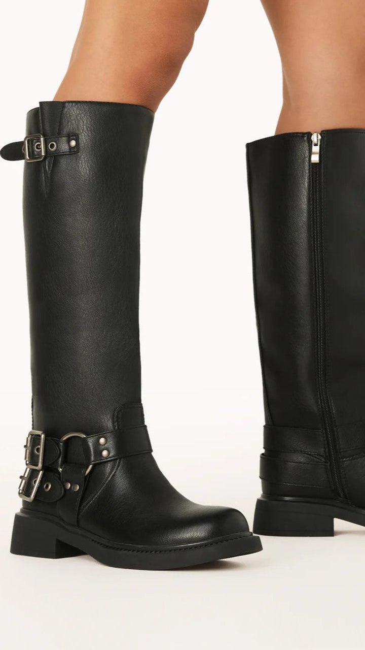 Cool Black Combat Boots - Aris-3-The Livary