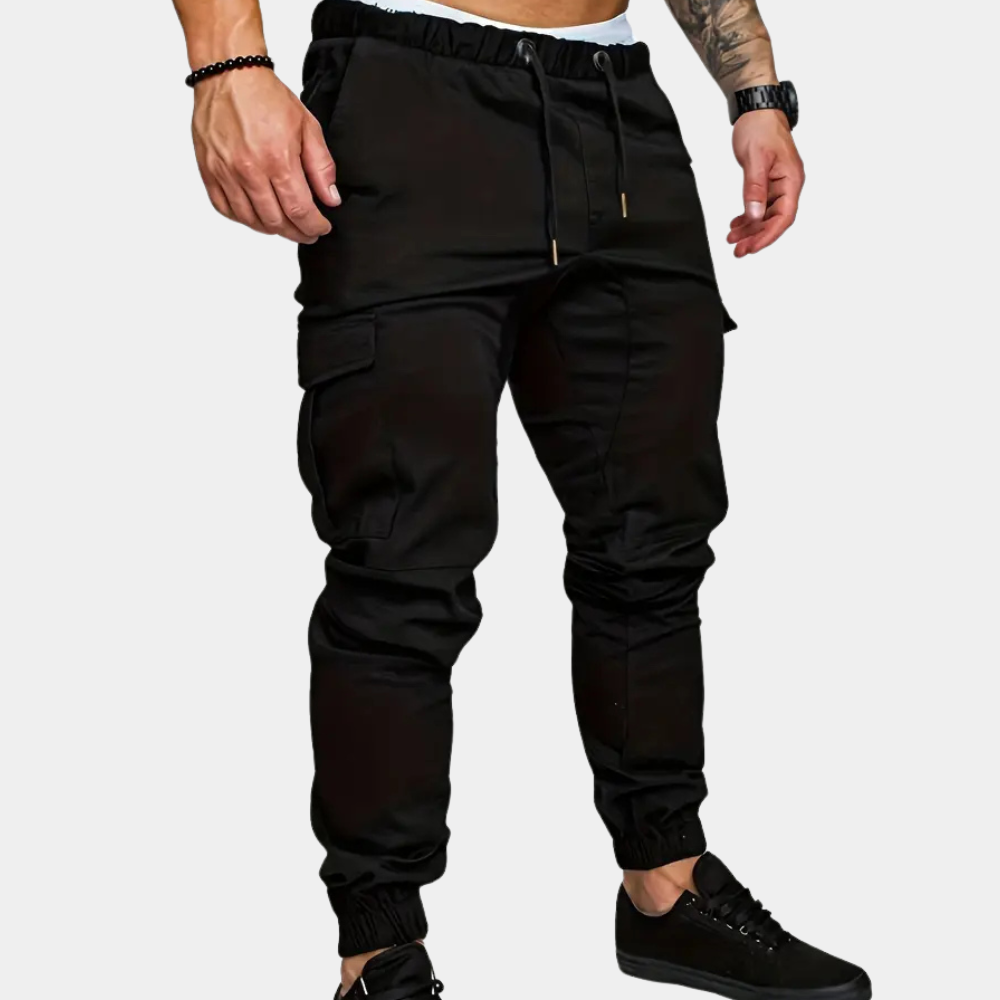 Modern Cargo Trousers for Men - Mason-Black-XS-The Livary