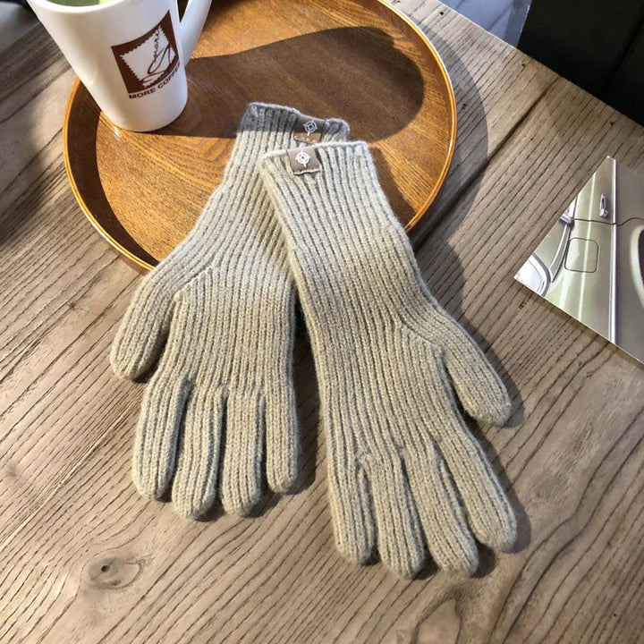 Comfortable Women's Gloves - Isolde-Khaki-The Livary