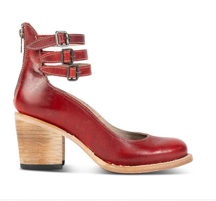 Comfortable & stylish women's leather shoes with non-slip sole – Amalia-Brown-2.5-The Livary
