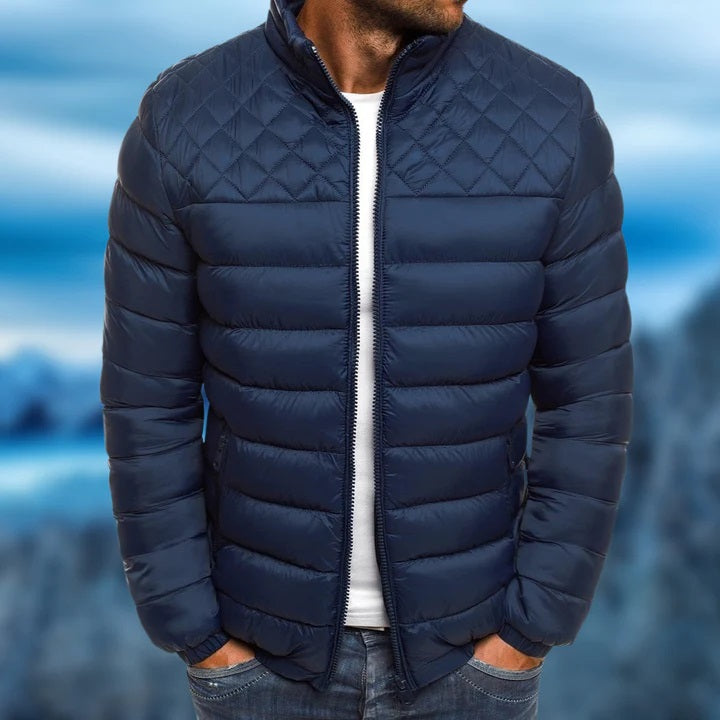 Water-repellent and Windproof Padded Men's Jacket - Logan-Dark blue-S-The Livary