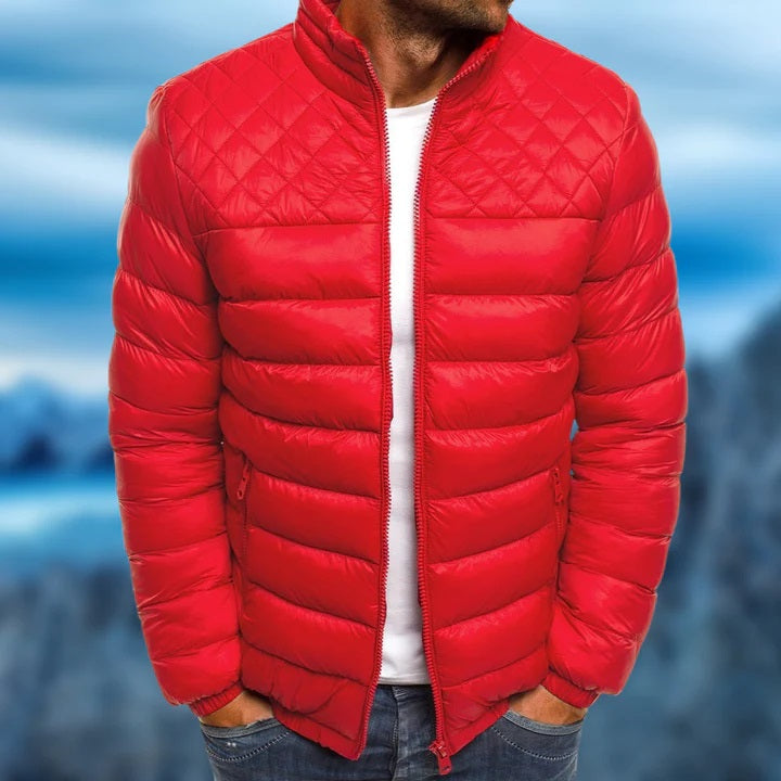 Water-repellent and Windproof Padded Men's Jacket - Logan-Red-S-The Livary