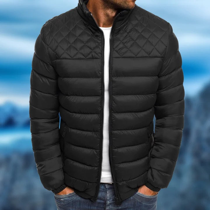 Water-repellent and Windproof Padded Men's Jacket - Logan-Black-S-The Livary