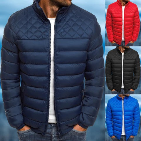 Water-repellent and Windproof Padded Men's Jacket - Logan-Dark blue-S-The Livary
