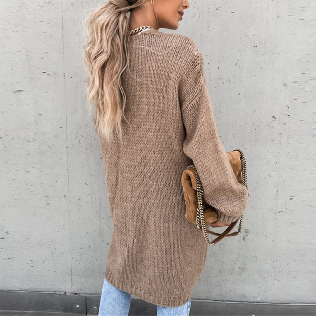 Classic Ladies Cardigan - Camile-Beige-S-The Livary