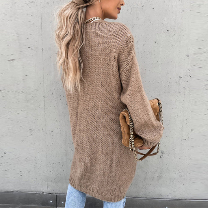 Classic Ladies Cardigan - Camile-Beige-S-The Livary