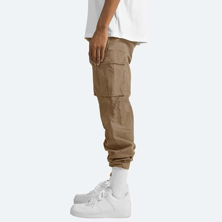 Howard - Casual Cargo Trousers for Men-Grey-S-The Livary